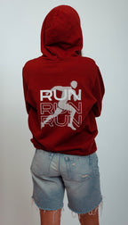 Unisex,Runsfly hoodie RUN RUN, Burgundy
